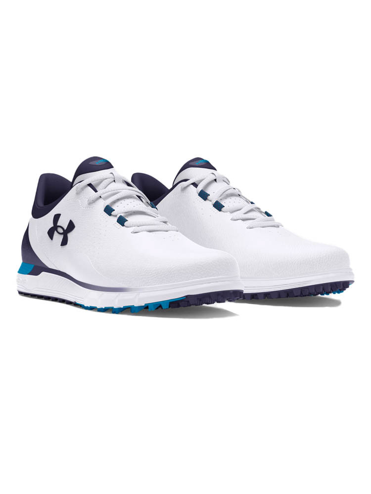 Under Armour HOVR Drive Fade SL (Extra Wide) Golf Shoes - White/Capri